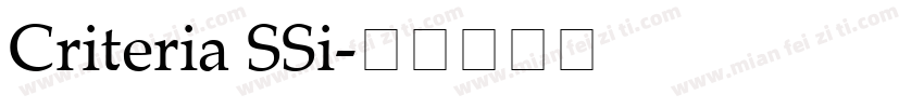 Criteria SSi字体转换